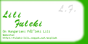 lili fuleki business card